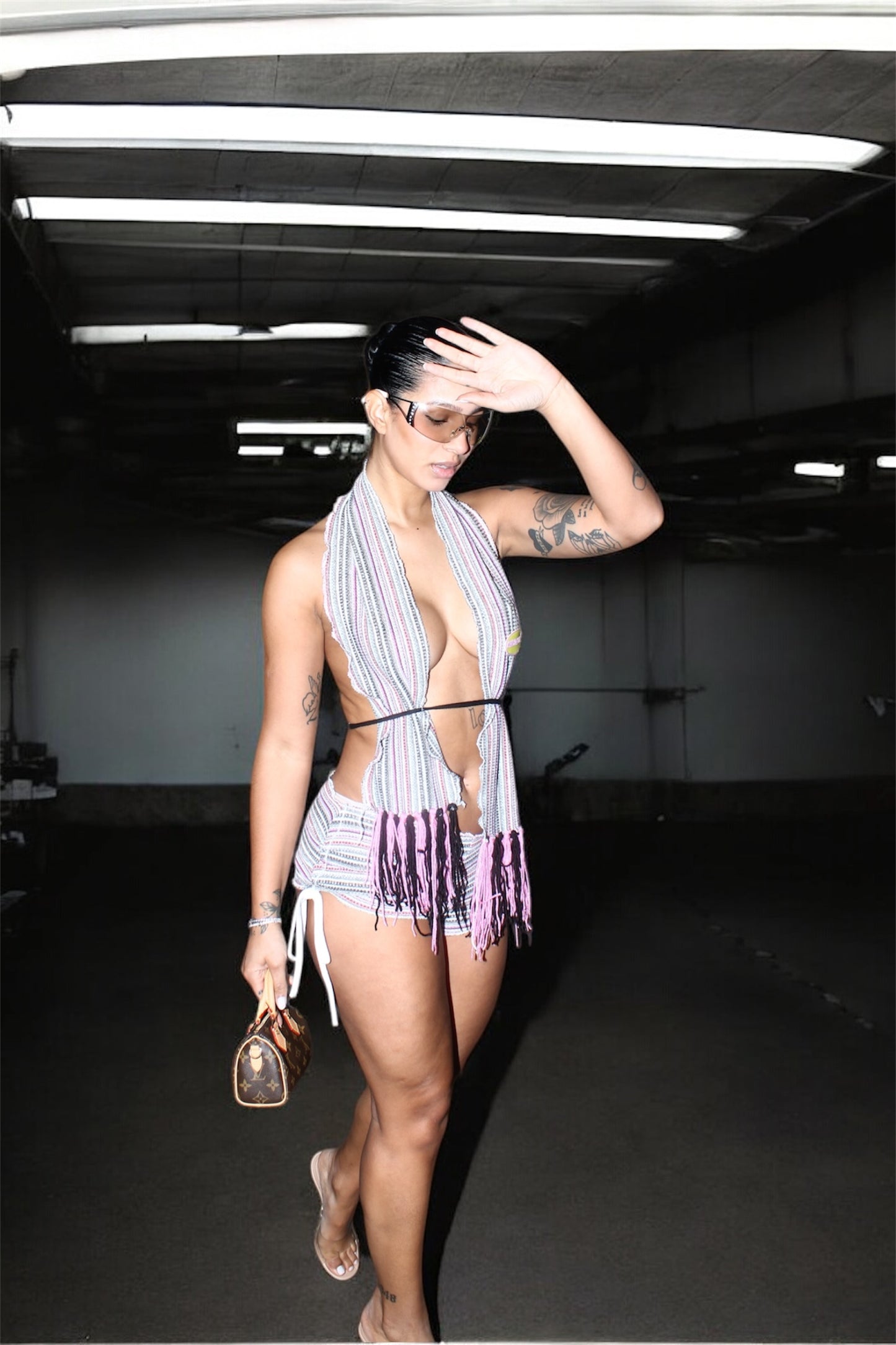 Scarffed Knitted Set