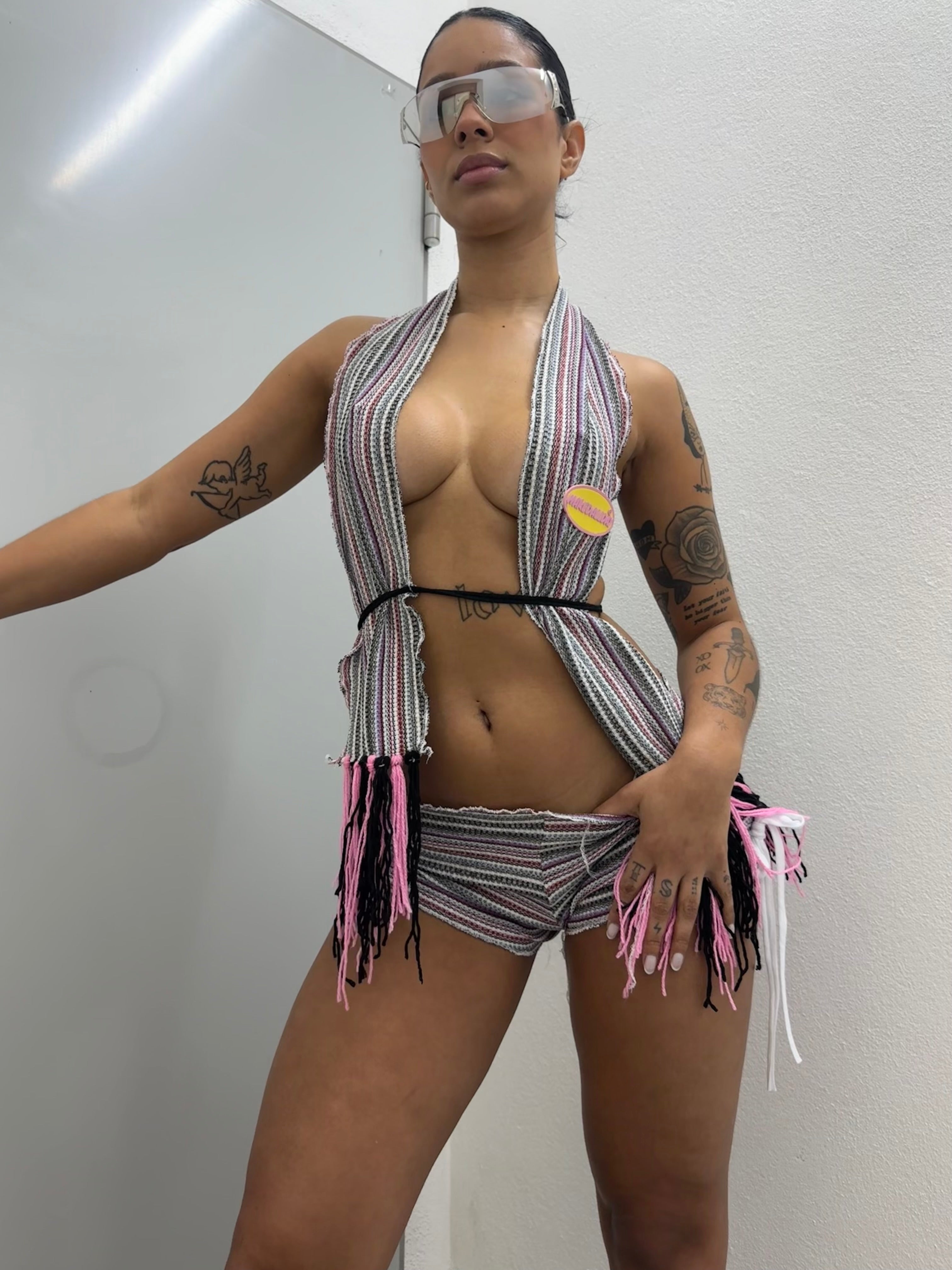 Scarffed Knitted Set