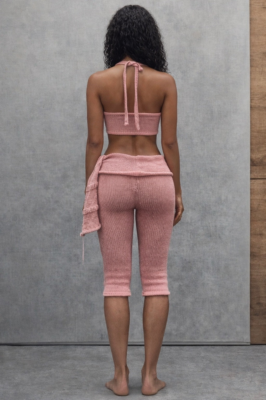 2 PIECE KNIT SET- BABY PINK