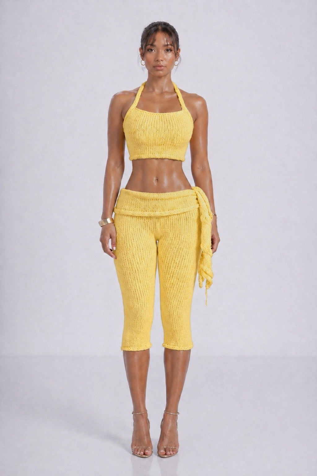 2 PIECE KNIT SET- BUTTER YELLOW