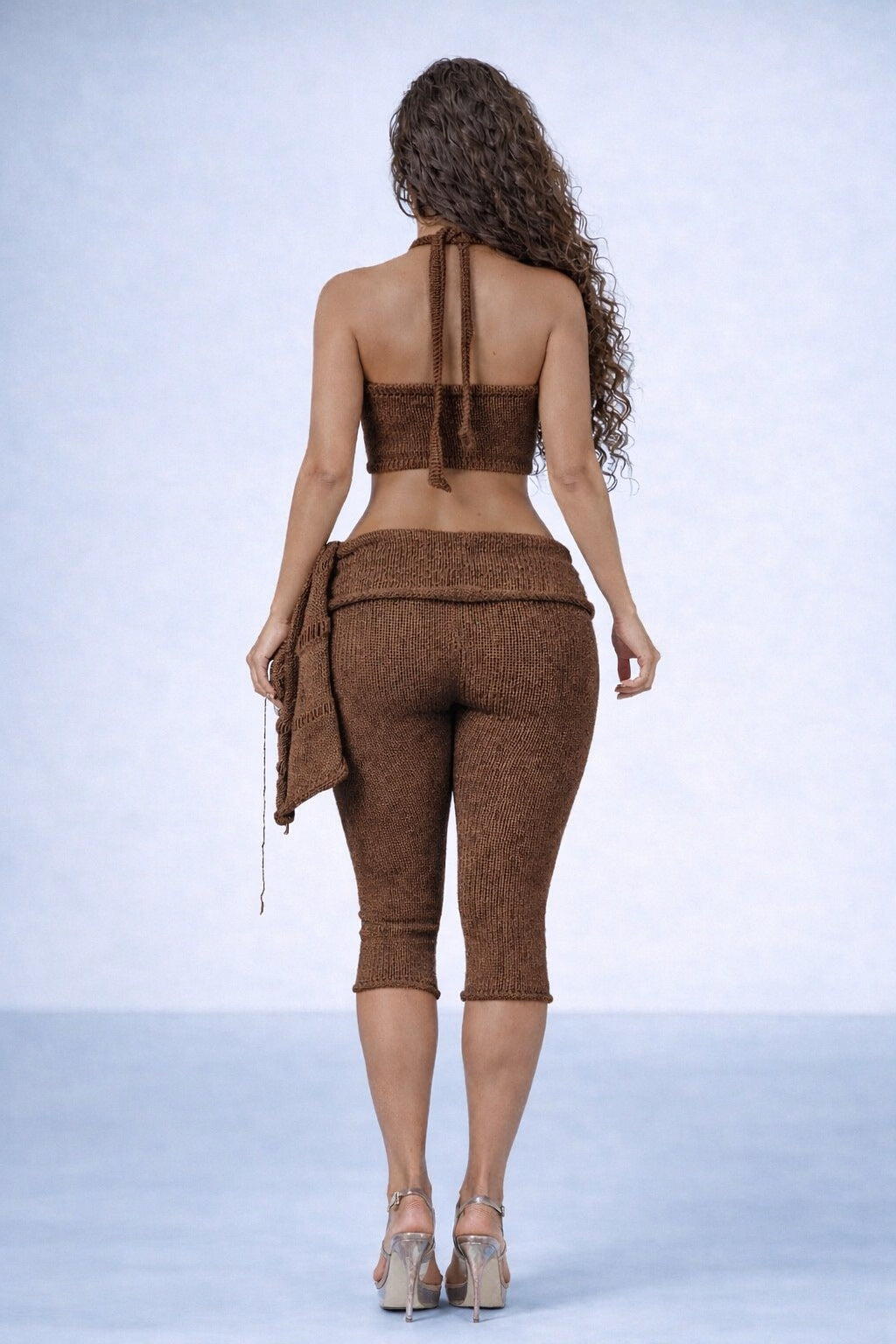 THE TOÉ Victoria Knit Set Brown 中古・古着通販】THE TOE (ザ・トゥー) Victoria Knit Set グレー トップス